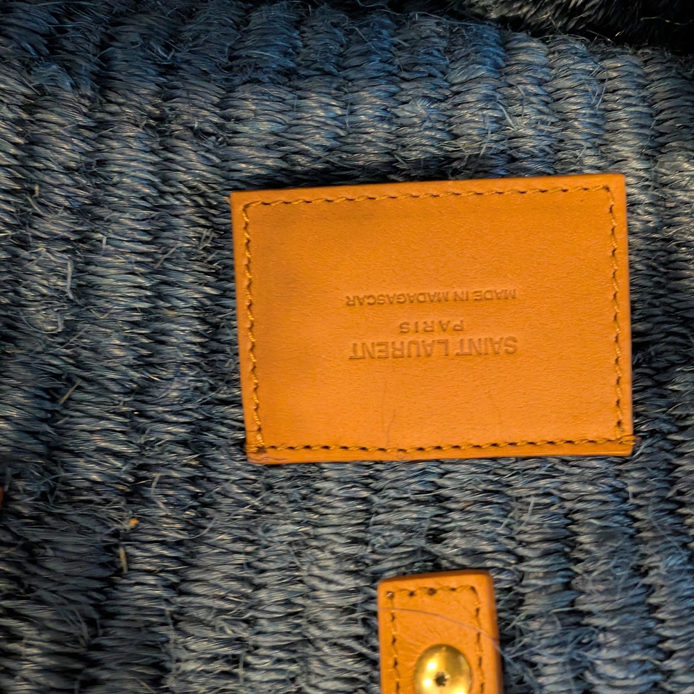 Saint Laurent Blue and Tan Tote Bag - Picture 4 of 4
